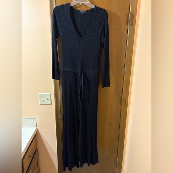 Beyond Yoga Pants - Beyond Yoga Knitted Ribbed Jumpsuit in Black